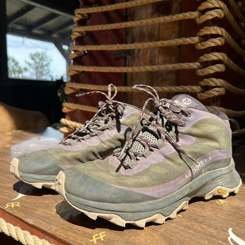 Merrell Women's Outdoor Hiking Shoes - Green and Purple